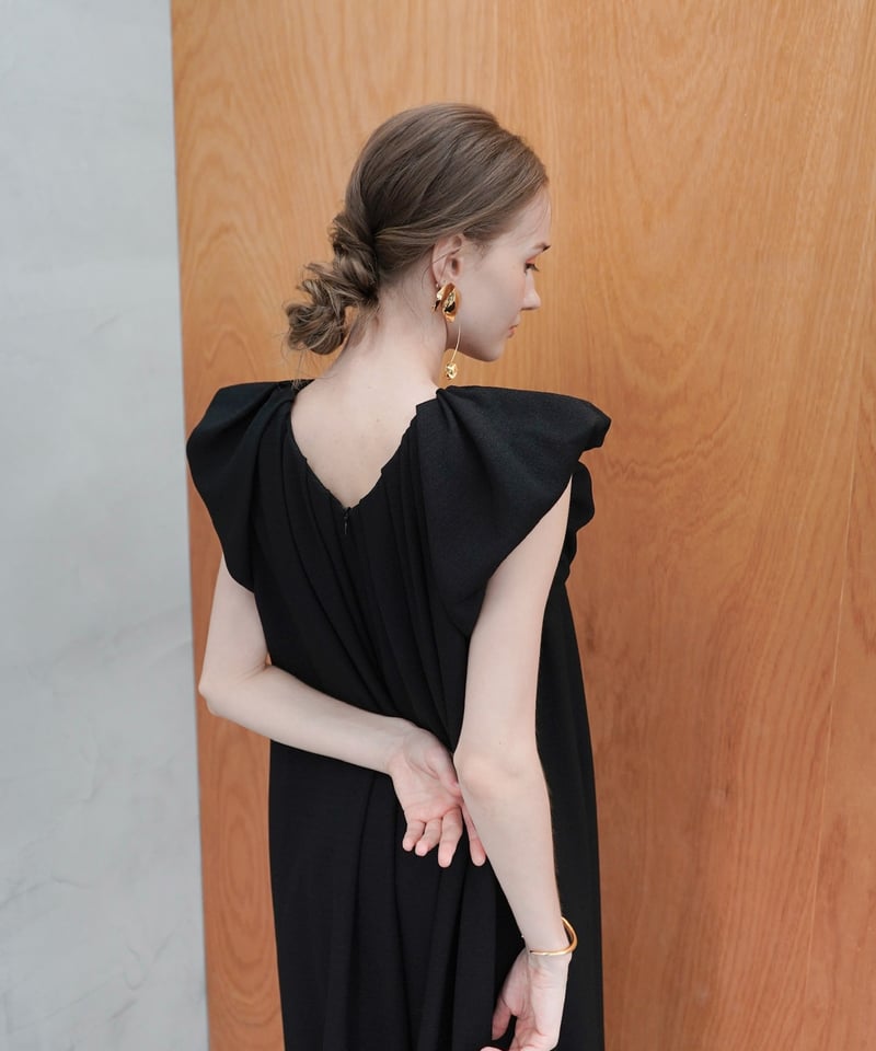 ラスト1‼︎! acka drape one-piece（BLACK）-24AW新品 ダニエラグレ