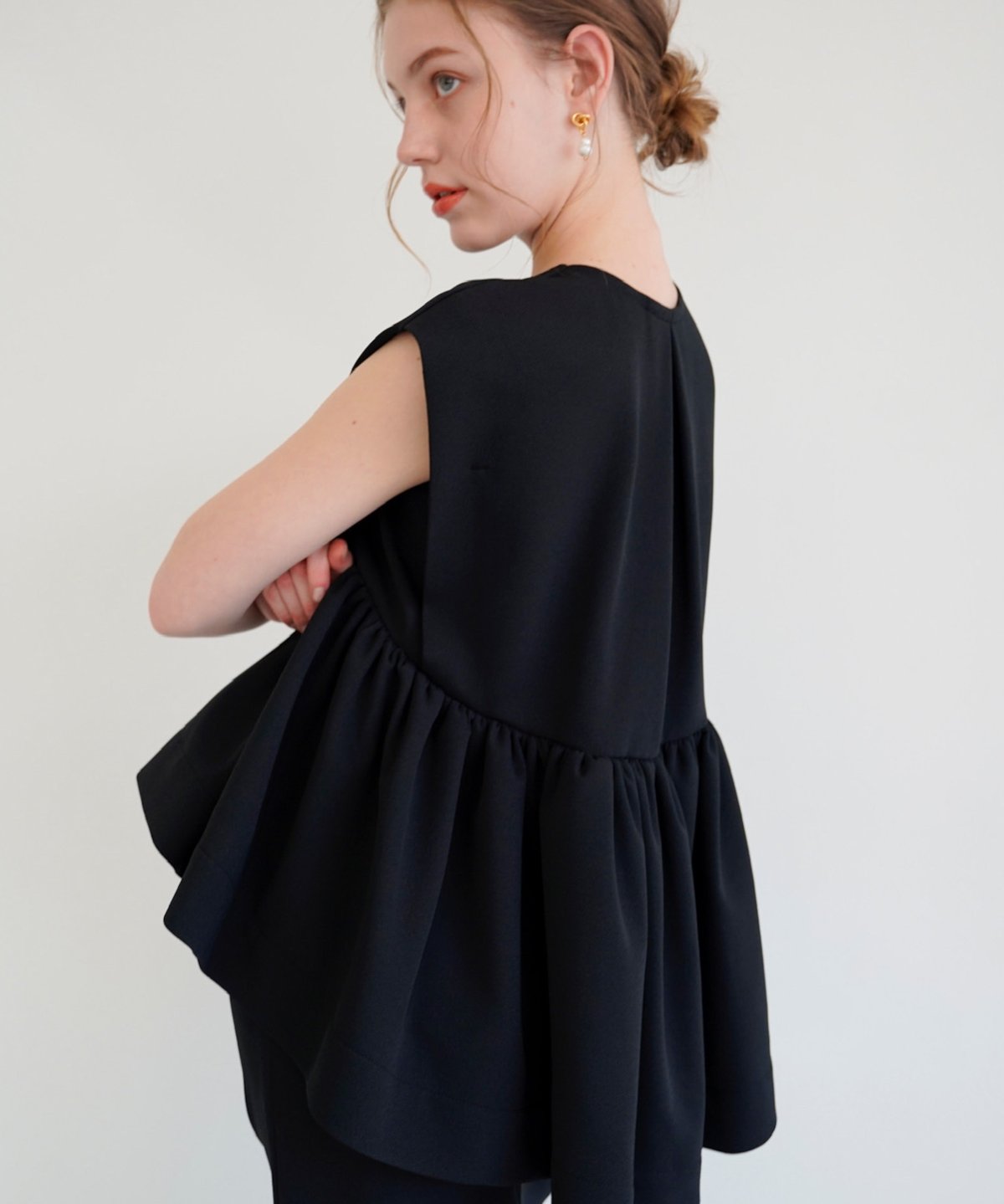 georgette peplum tops | Acka.｜ エーシーケーエー｜公式オンラインストア