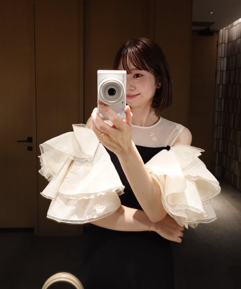 acka organdy frill dress