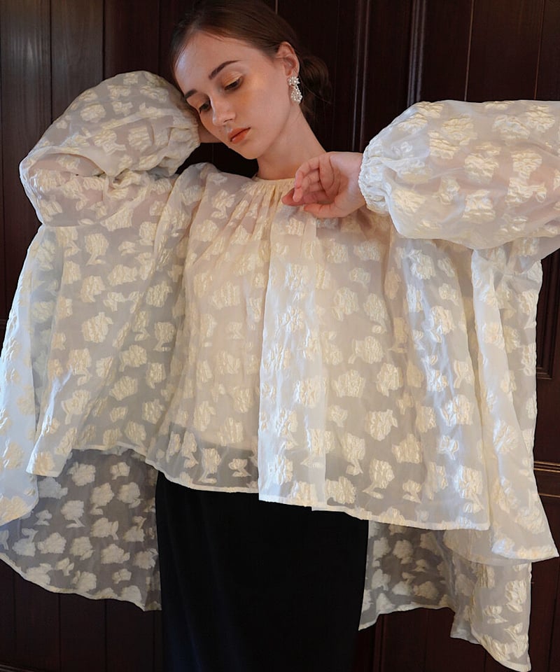 jacquard over flare blouse | 【Acka.】エーシーケーエー|公式...