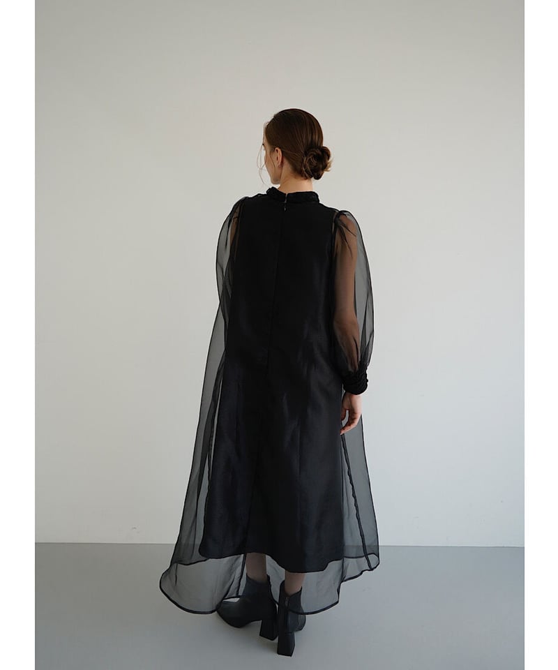 sheer cape one-piece  acka