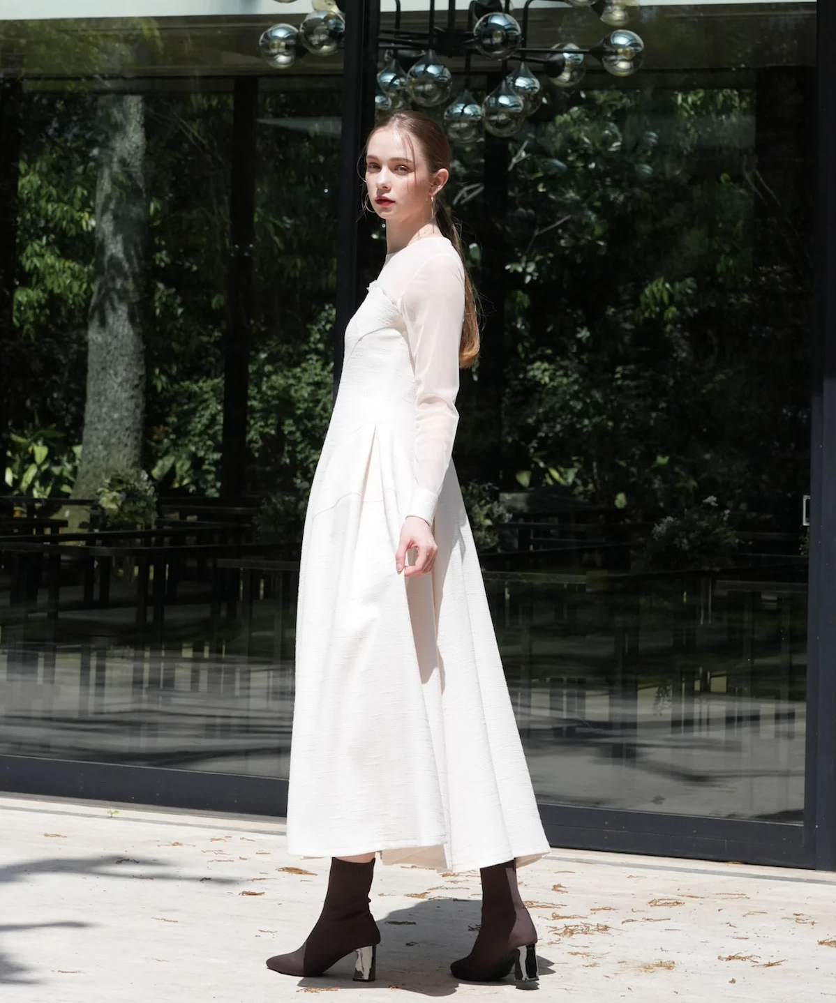 sheer tweed cocoon dress | Acka.| エーシーケーエー|公式オン sheer tweed cocoon dress | Acka.| エーシーケーエー|公式オン