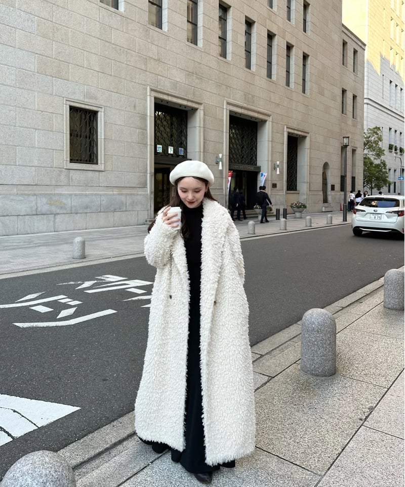 poodle boa long coat | Acka.| エーシーケーエー|公式 poodle boa long coat | Acka.| エーシーケーエー|公式