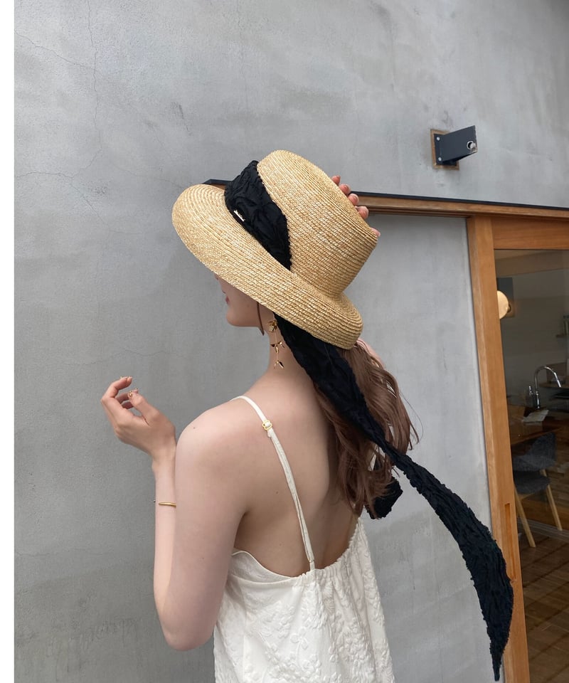 CA4LA × Acka 】scarf straw hat-