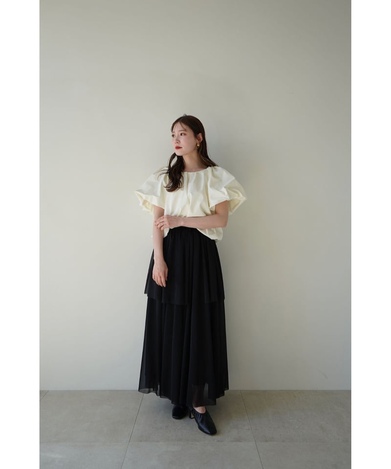 chiffon tiered skirt | Acka.｜ エーシーケーエー｜公式オンラインストア