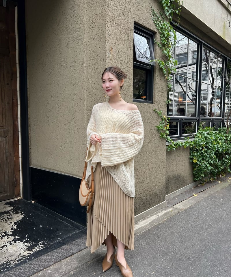 tiered pleats skirt（camel） | 【Acka.】エーシーケーエー｜公式...