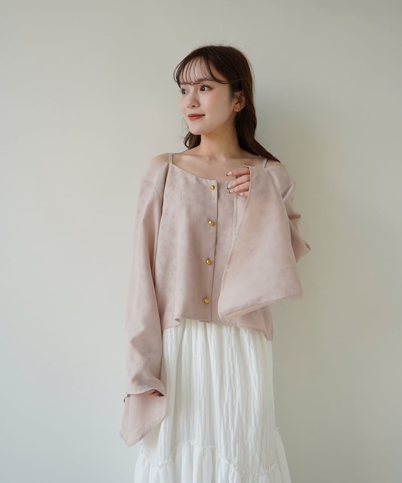 off shoulder flower blouse（pink） | 【Acka.】エーシーケ...