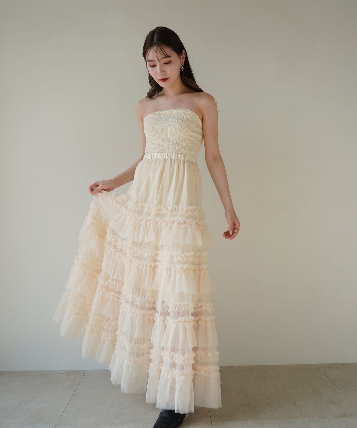 acka tulle long skirt (ivory)少し検討しますね