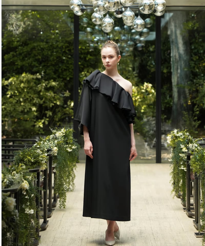 スーツ・フォーマル・ドレス acka velour long dress ivory