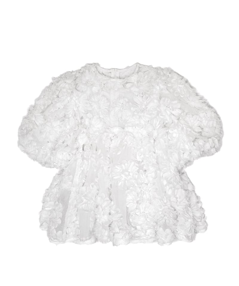 Acka】 Flower Peplum Blouse