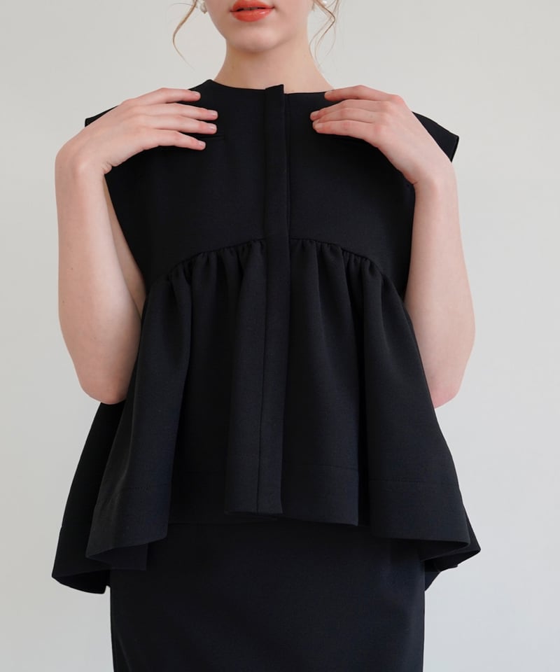acka georgette peplum tops 