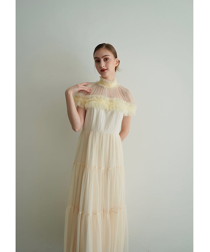 sheer shoulder dress（ivory） | 【Acka.】エーシーケーエー｜公