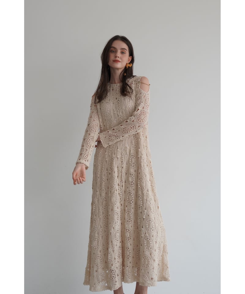 ワンピース Acka flare chemical lace one-piece chemical lace one-piece – Acka online store