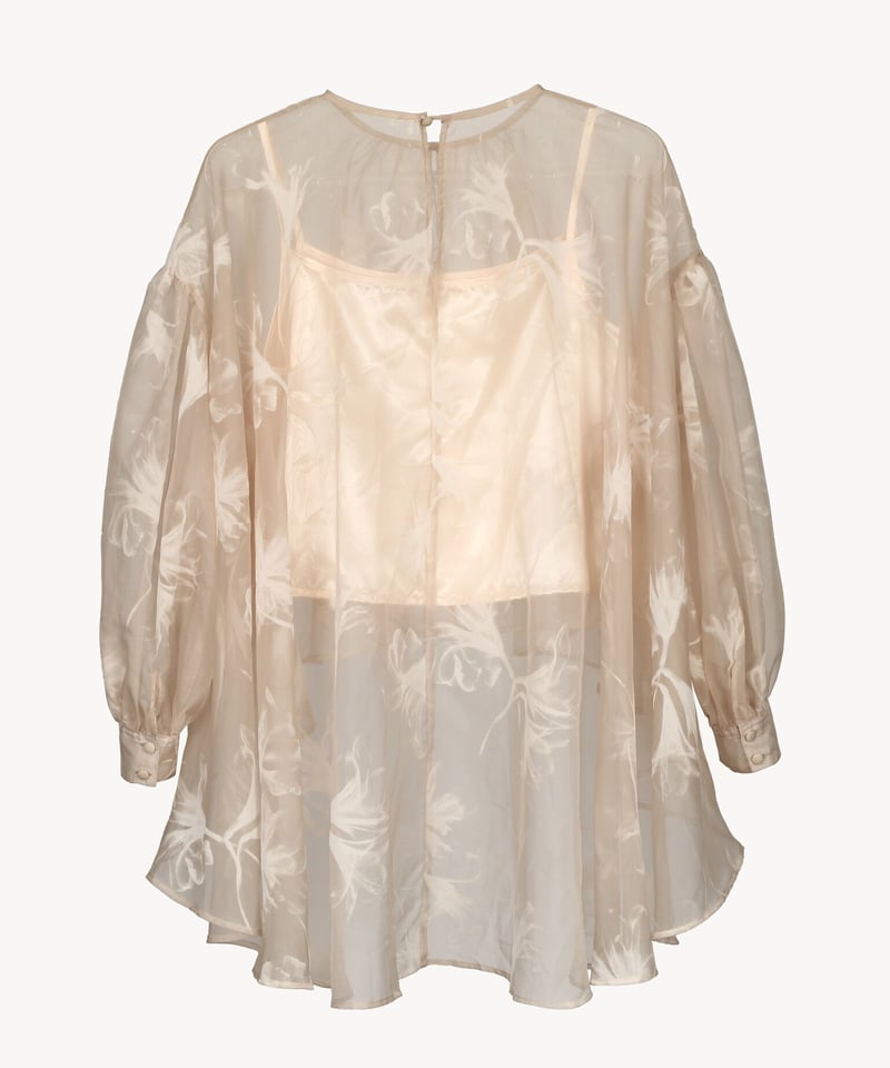 sheer over flare blouse（ivory） | 【Acka.】エーシーケーエ...