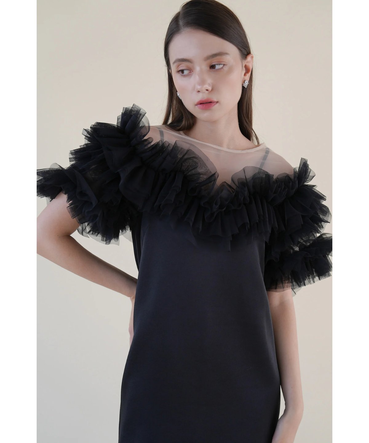 トップス acka tulle off shoulder blouse tulle off shoulder blouse – Acka online store