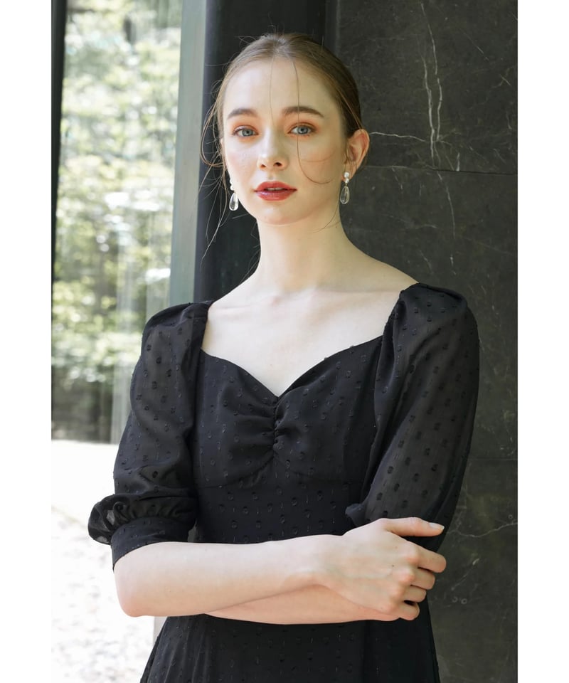 sheer dot puff one-piece | Acka.| エーシーケーエー|公式オン sheer dot puff one-piece | Acka.| エーシーケーエー|公式オン