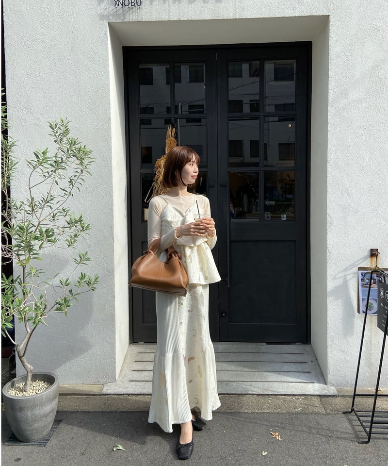 Acka jacquard peplum knit skirt Acka jacquard peplum knit skirt