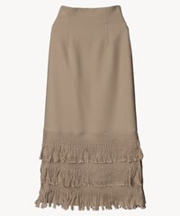 fringe long skirt（brown）