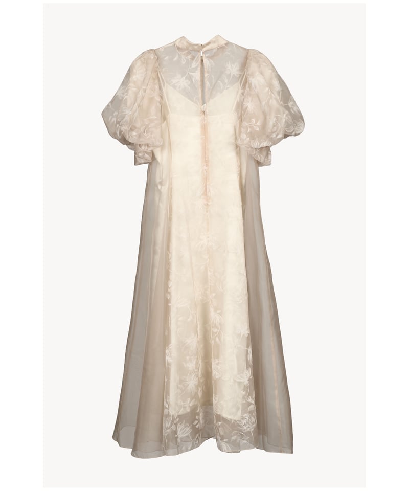 puffy sheer flower dress (beige) | 【Acka.】エーシーケ...