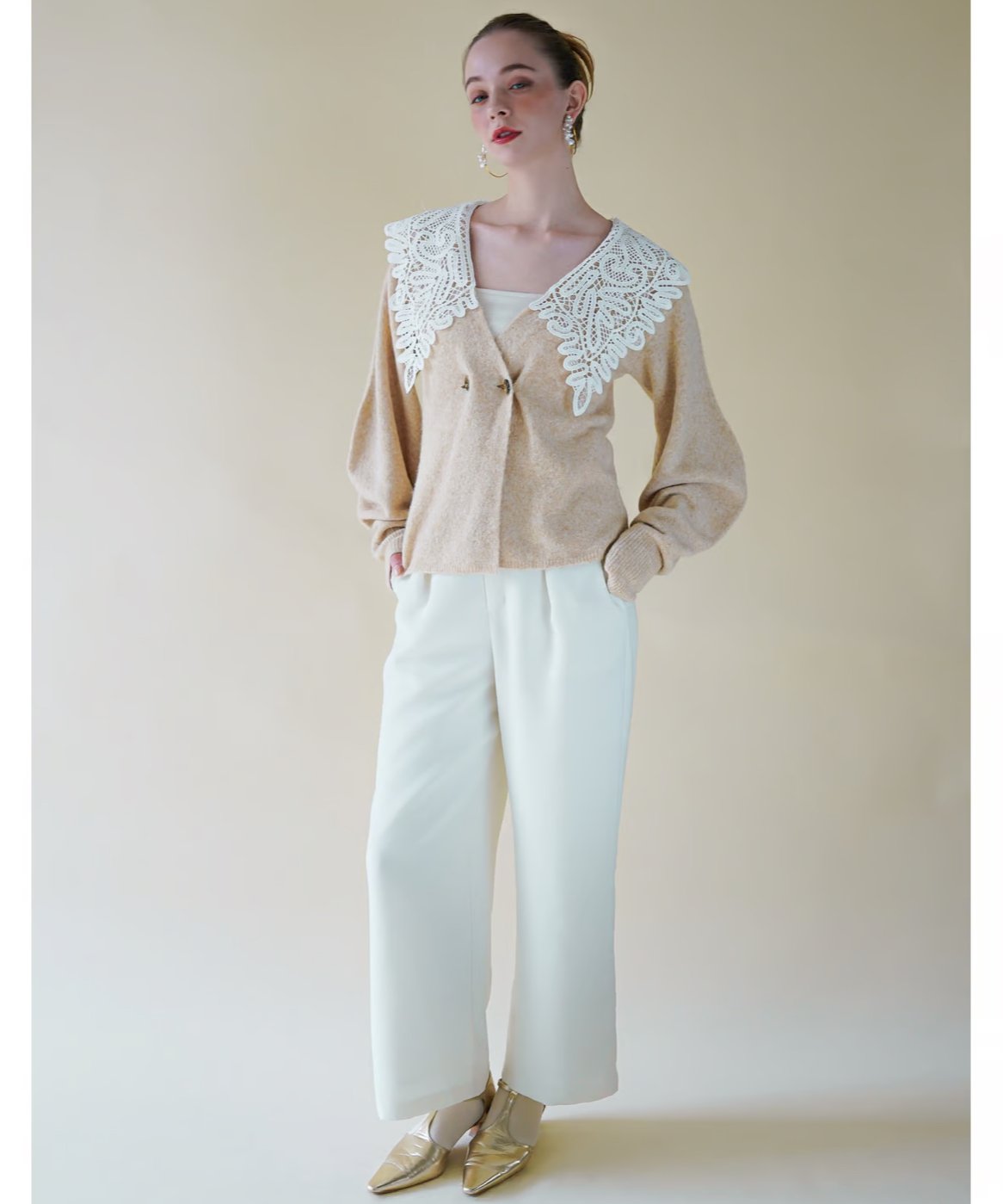lace collar knit cardigan | Acka.| エーシーケーエー|公式オ lace collar knit cardigan | Acka.| エーシーケーエー|公式オ