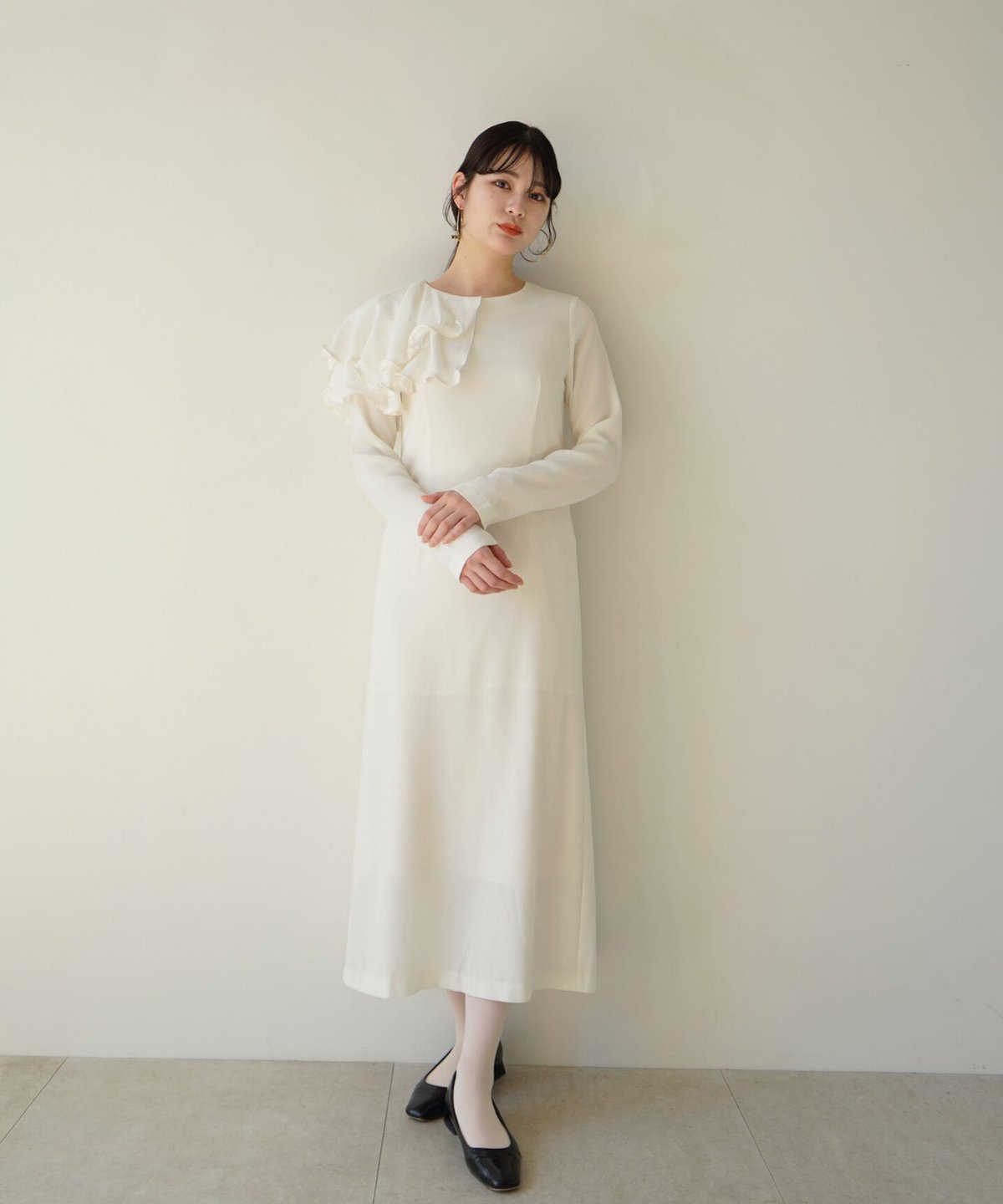 ワンピース acka balloon sleeve pencil one-piece - ワンピース