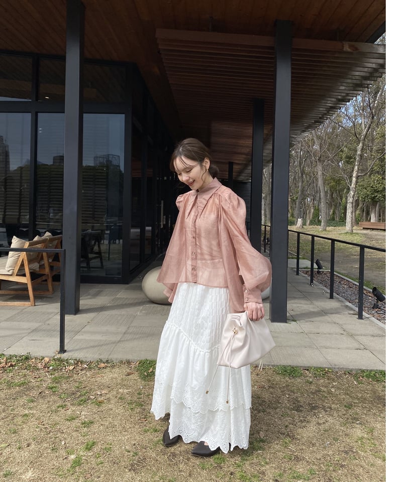 puff sheer shirt ( pink ) | 【Acka.】エーシーケーエー｜公式オ...