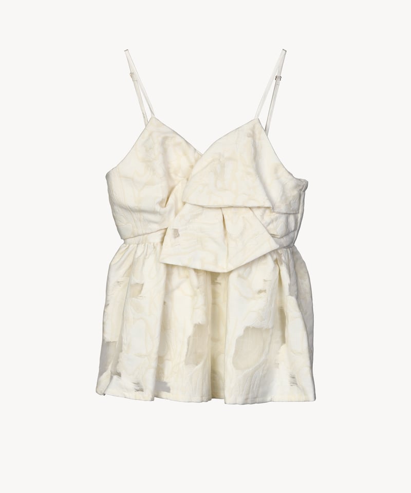 acka jacquard peplum bustier ビスチェキャミ