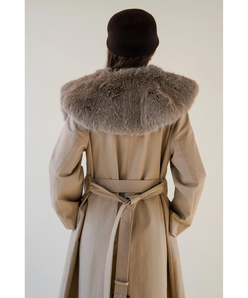 ジャケット・アウター Acka. fur collar trench coat Acka. fur collar trench coat
