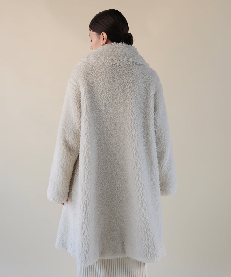 layered collar boa coat | Acka.| エーシーケーエー|公式オン layered collar boa coat | Acka.| エーシーケーエー|公式オン