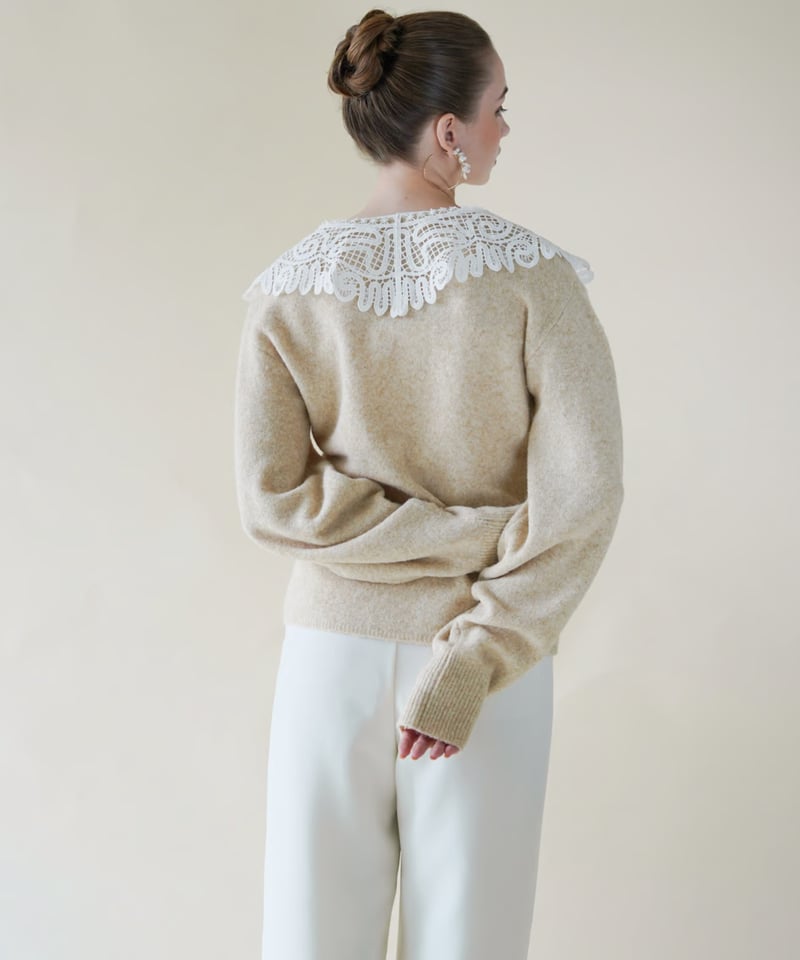 lace collar knit cardigan | Acka.| エーシーケーエー|公式オ lace collar knit cardigan | Acka.| エーシーケーエー|公式オ