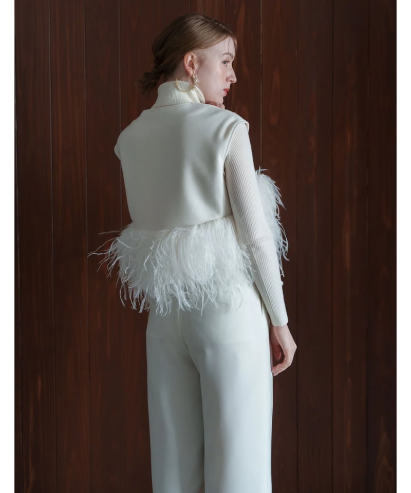 feather short vest | Acka.｜ エーシーケーエー｜公式オンラインストア