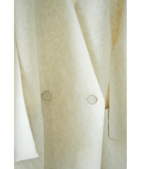 flower jacquard jacket（white）