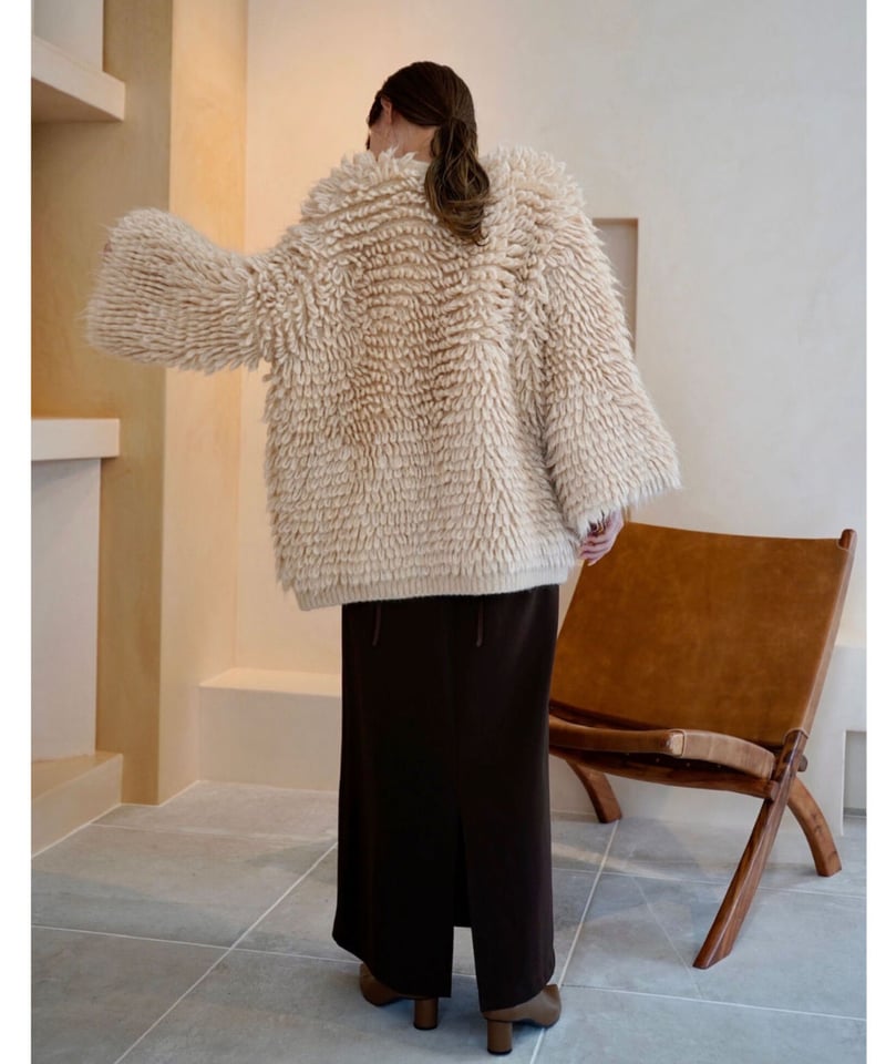 loop knit cardigan ( beige ) | 【Acka.】エーシーケーエー｜...