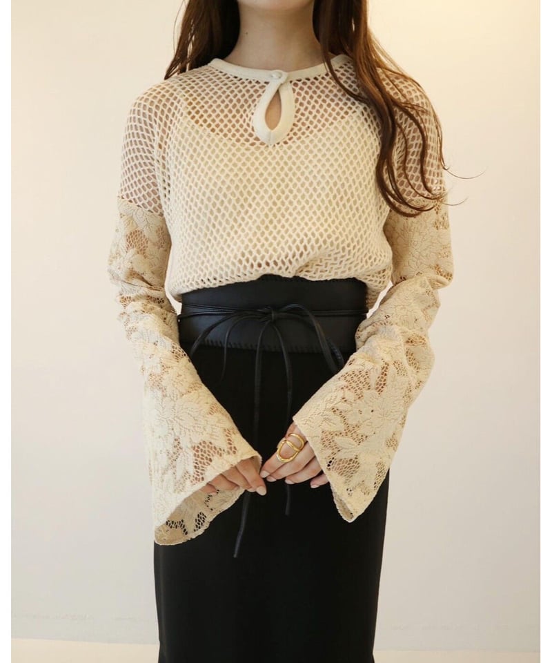 Acka flare sleeve ami tops