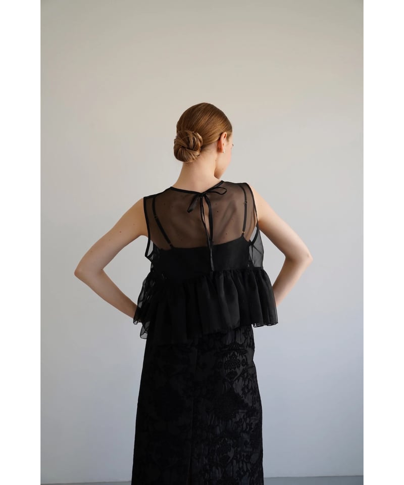sheer vest camisole one-piece | Acka.| エーシーケーエー sheer vest camisole one-piece | Acka.| エーシーケーエー