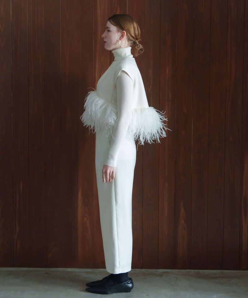 feather short vest | Acka.｜ エーシーケーエー｜公式オンラインストア