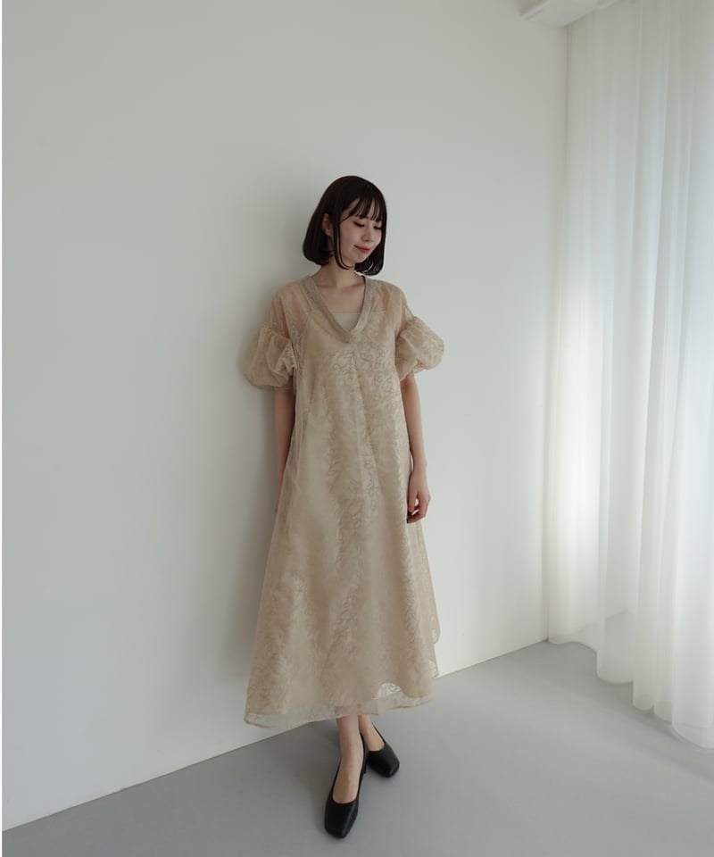 sheer loose one-piece ( beige ) | 【Acka.】エーシーケー