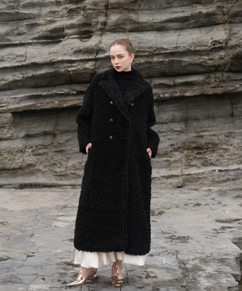 ジャケット・アウター acka poodle boa long coat size2 最終値下げ】Acka poodle boa long coat