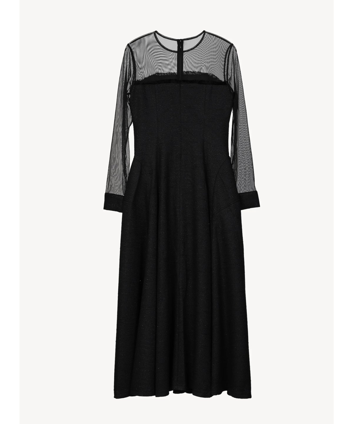 sheer tweed cocoon dress | Acka.｜ エーシーケーエー｜公式オン