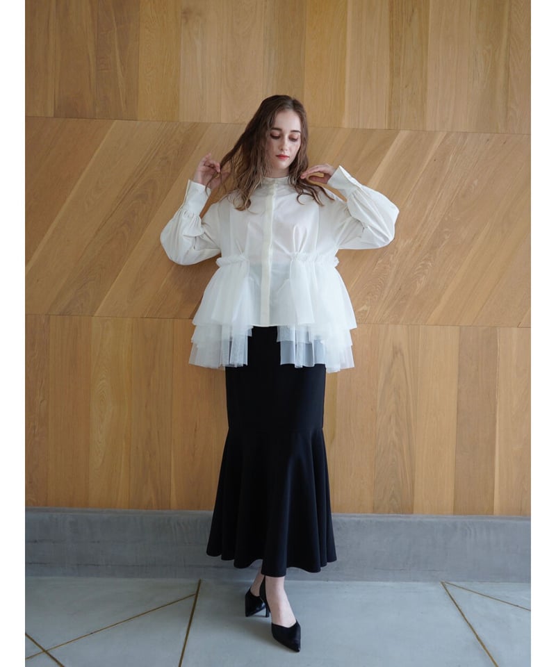 tiered tulle blouse | 【Acka.】エーシーケーエー｜公式オンラインストア