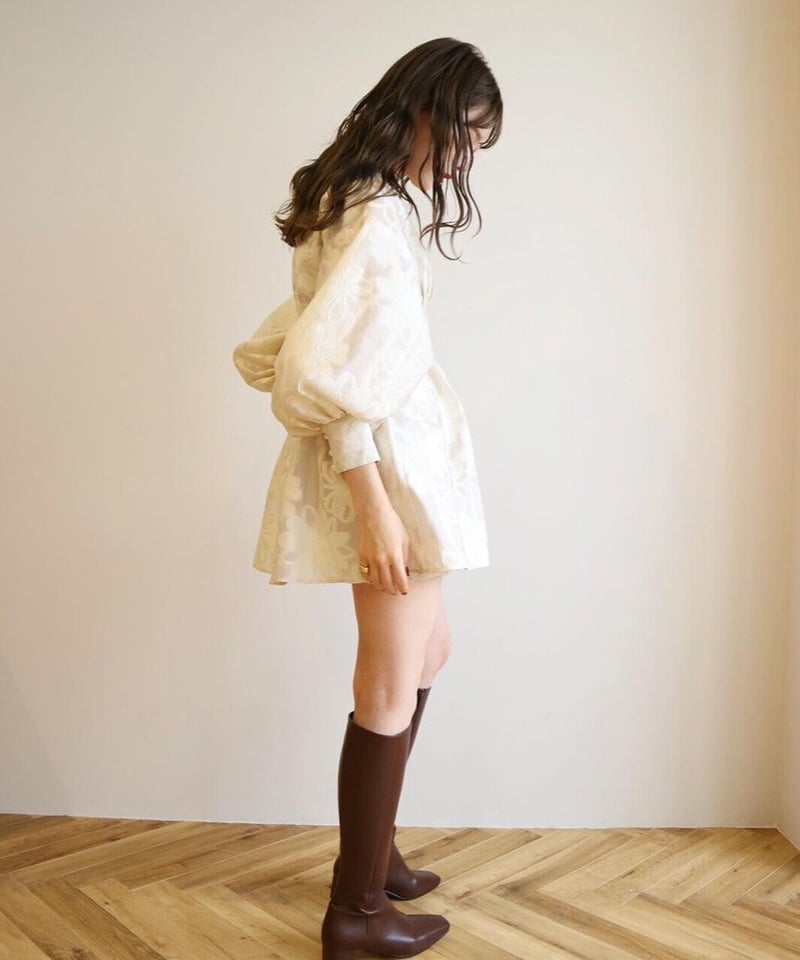 jacquard mini dress(white) | 【Acka.】エーシーケーエー|公式...