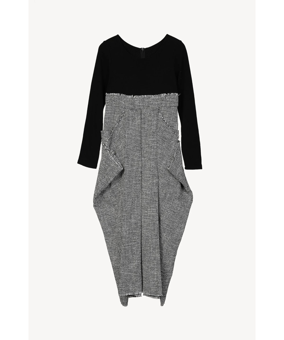 docking tweed cocoon one-piece | Acka.| エーシーケー docking tweed cocoon one-piece | Acka.| エーシーケー