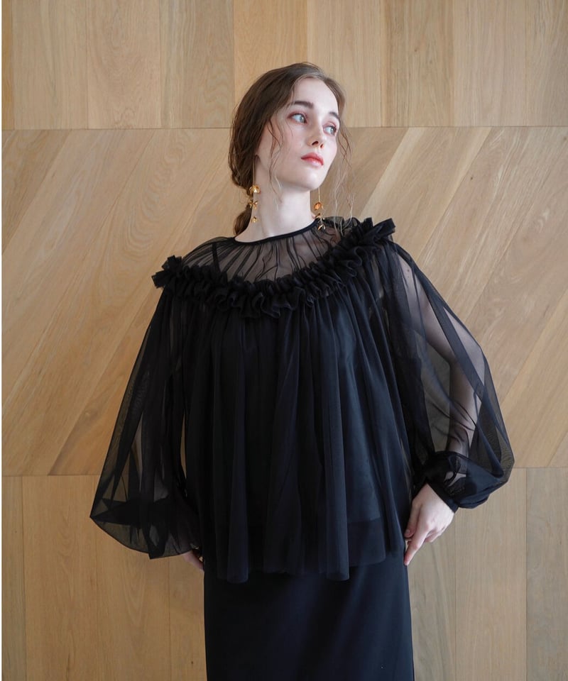 み*こ様 Acka puffy gather blouseパフギャザーブラウス Acka puffy gather blouse(白)