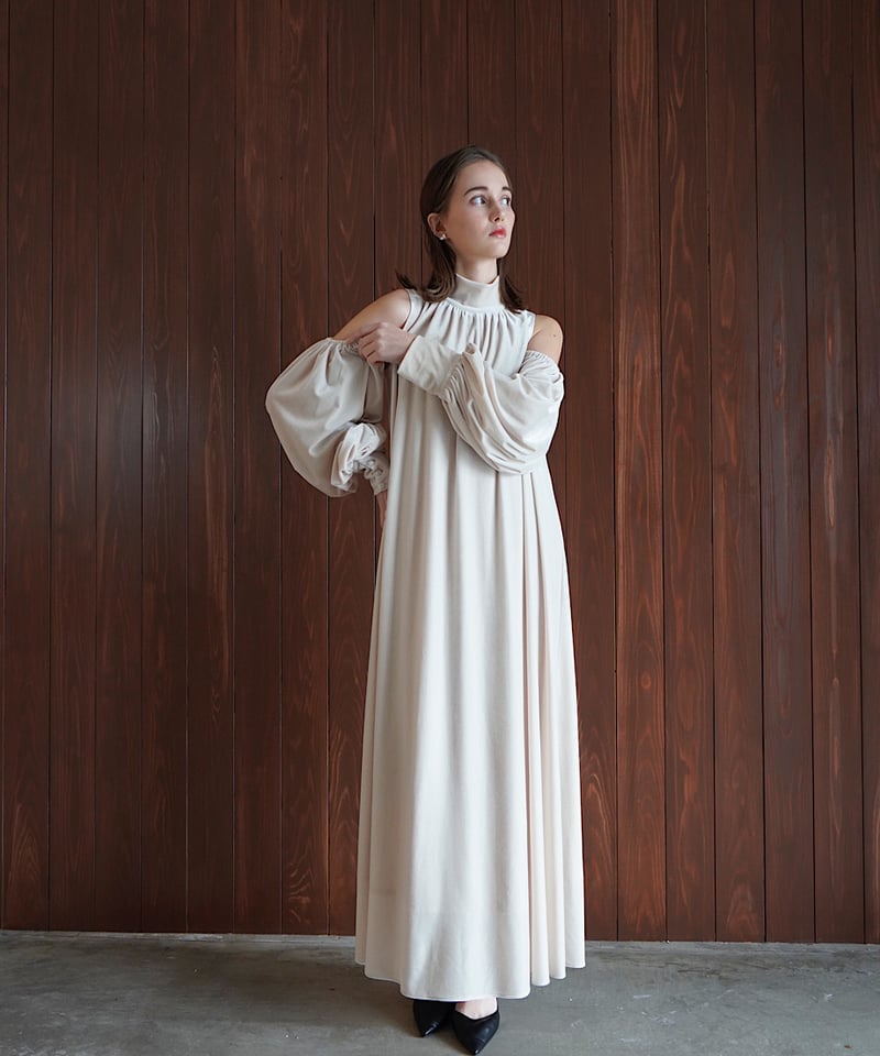 velour long dress ( ivory ) | Acka.｜ エーシーケーエー｜公...