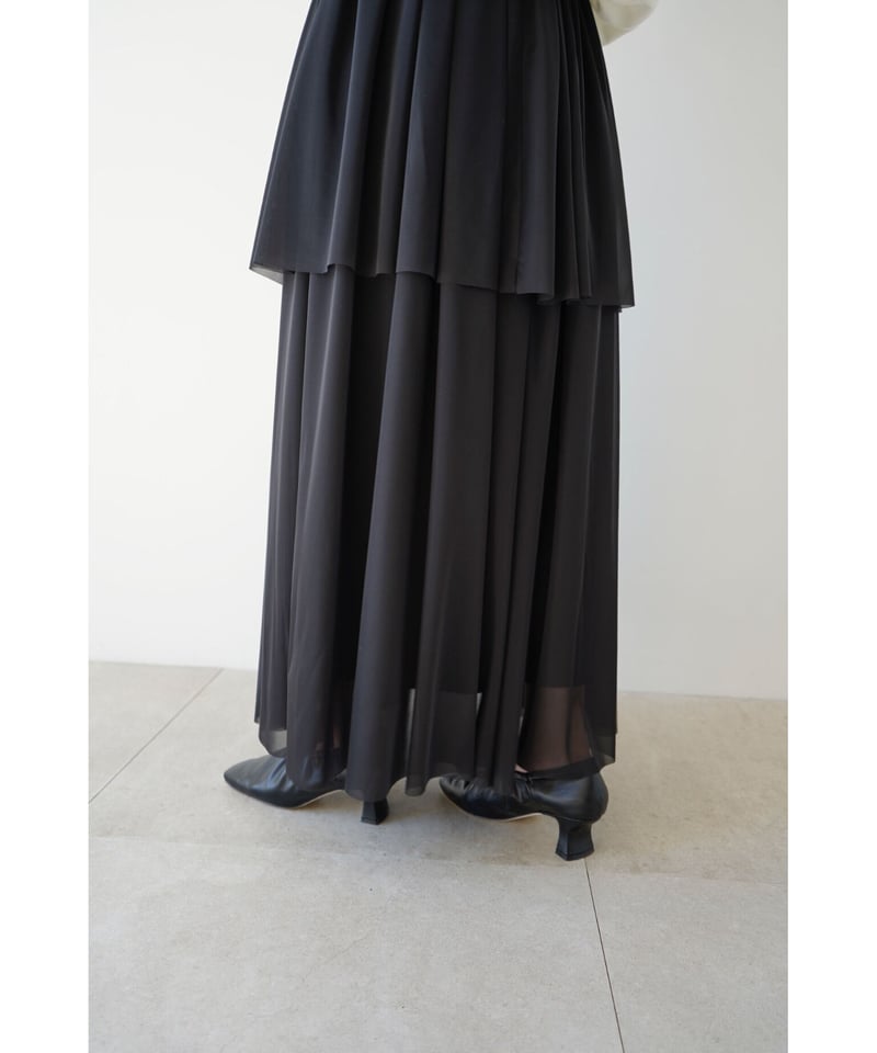 chiffon tiered skirt | Acka.｜ エーシーケーエー｜公式オンラインストア