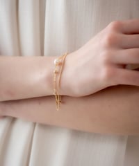 pearl double bracelet