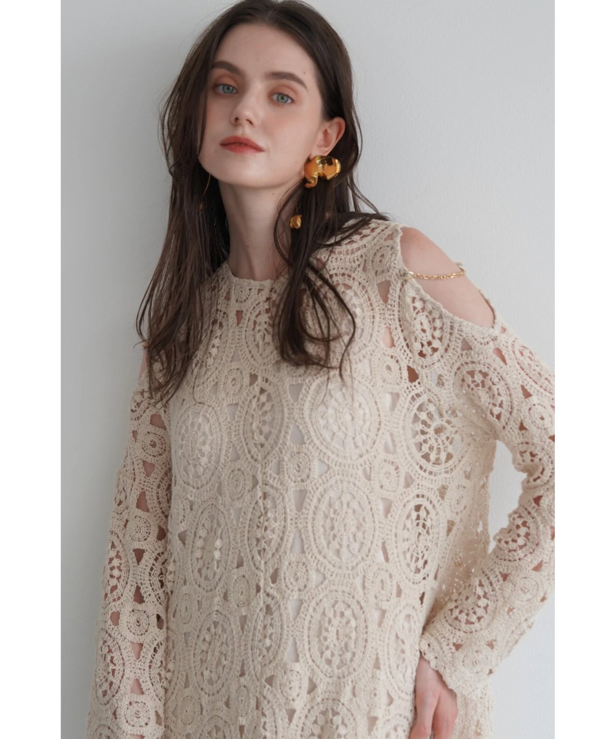 ワンピース Acka flare chemical lace one-piece chemical lace one-piece – Acka online store