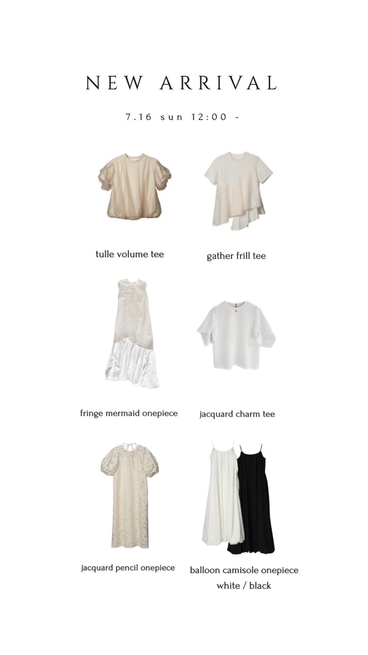 ワンピース Acka gather volume camisole one-piece gather volume camisole one-piece – Acka online store