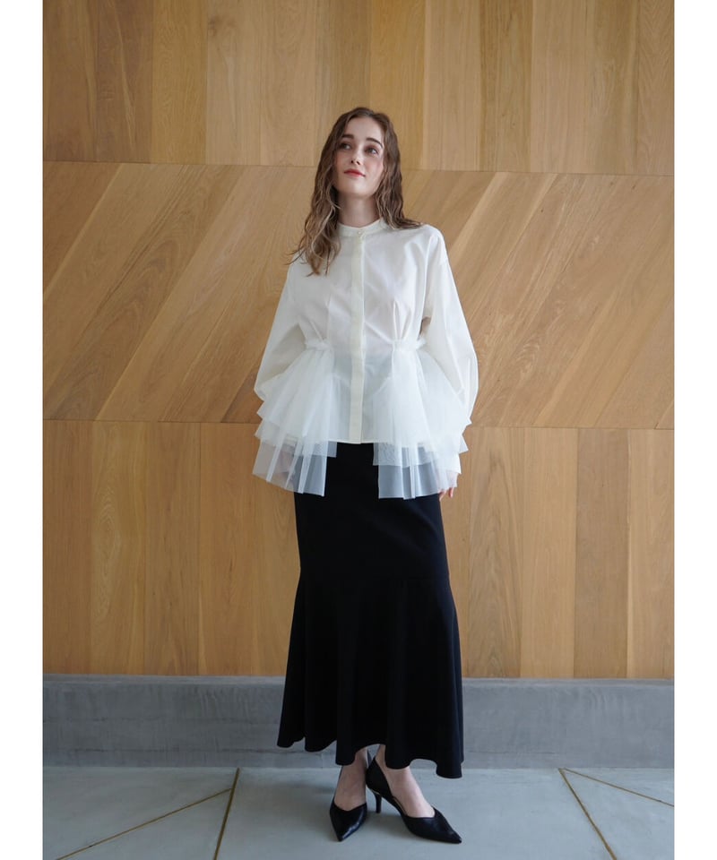 tiered tulle blouse | 【Acka.】エーシーケーエー｜公式オンラインストア
