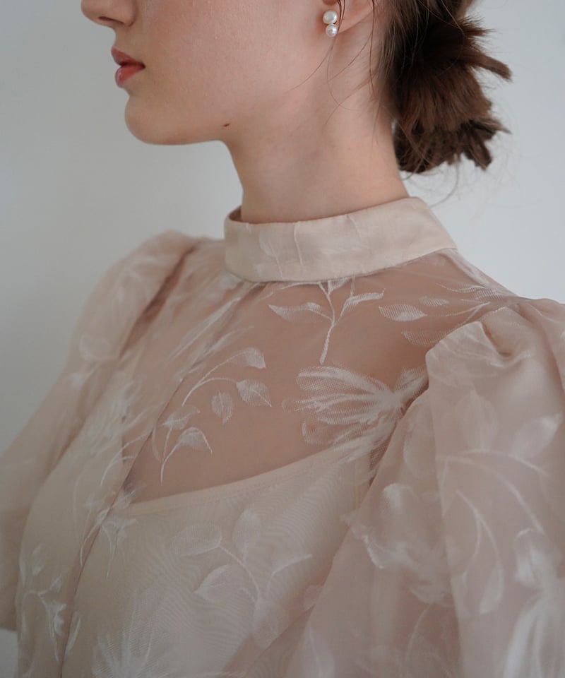 puffy sheer flower dress | Acka.｜ エーシーケーエー｜公式オン